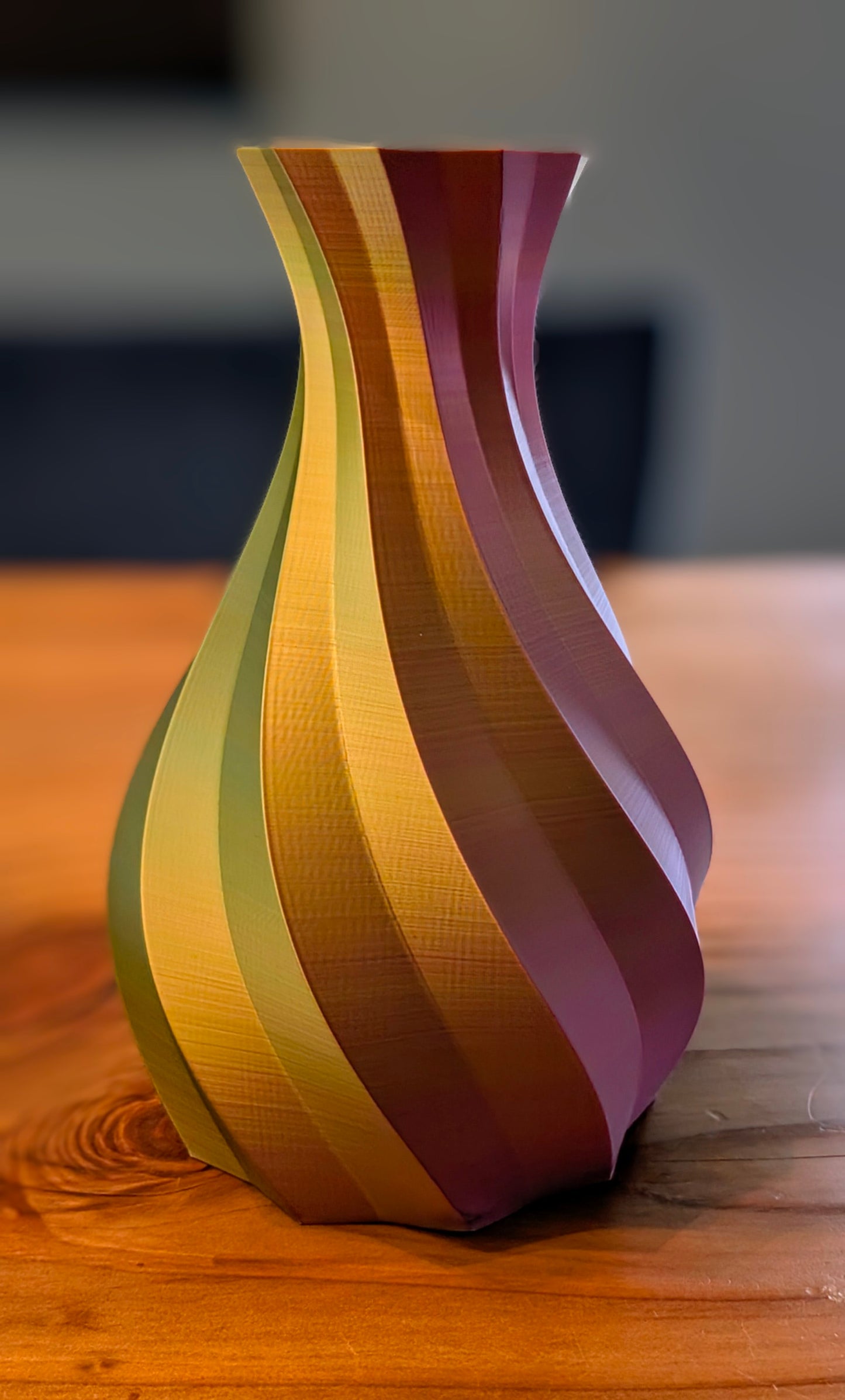Multi-color spiral vase