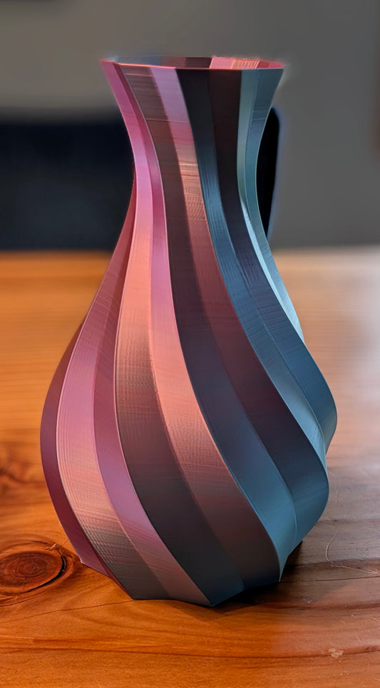 Multi-color spiral vase